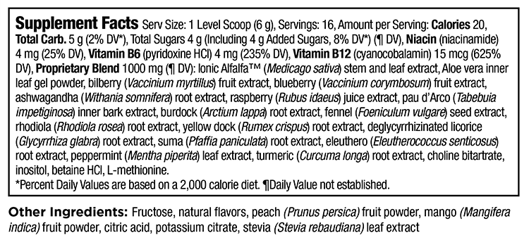 Isagenix Cleanse for Life Peach Mango flavor ingredients