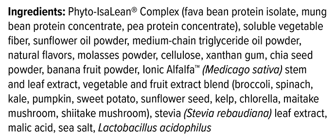 Isagenix IsaLean Banana Bread shake ingredients
