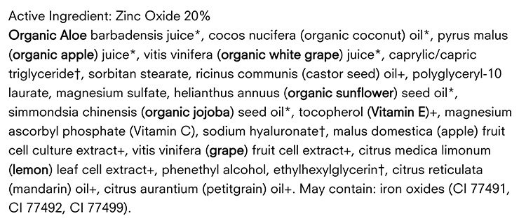 Juice Beauty CC Cream ingredients