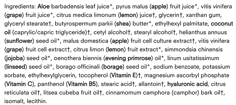 Juice Beauty Stem Cellular Serum ingredients