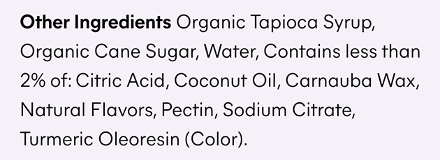 Lemme Matcha gummies inactive ingredients