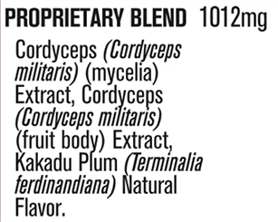 Life Cykel Cordyceps+ ingredients