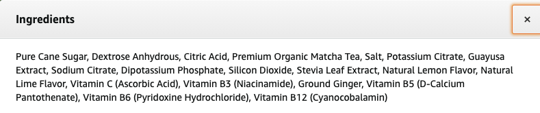 Liquid IV Energy ingredients list