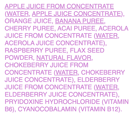 Naked Juice Superfood Machine ingredients