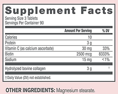 NeoCell Super Collagen ingredients