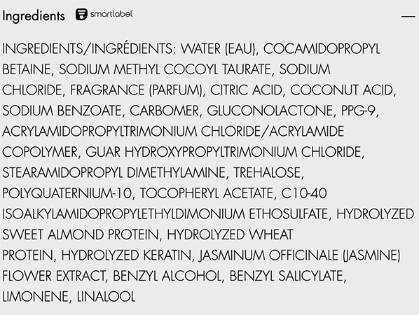 Nexxus Shampoo ingredients