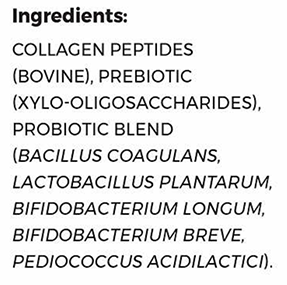 Orgain Collagen Peptides + Probiotics ingredients