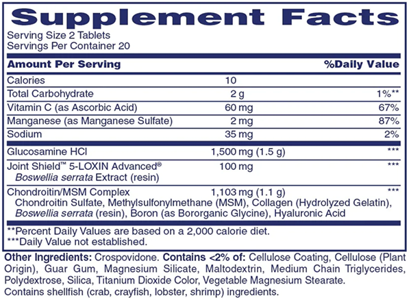 Osteo Bi-Flex Triple Strength ingredients