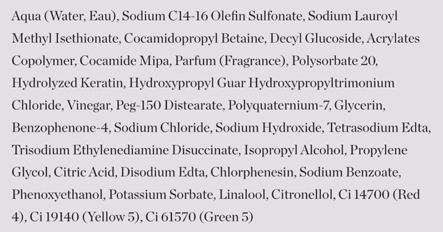 Ouai Detox Shampoo ingredients