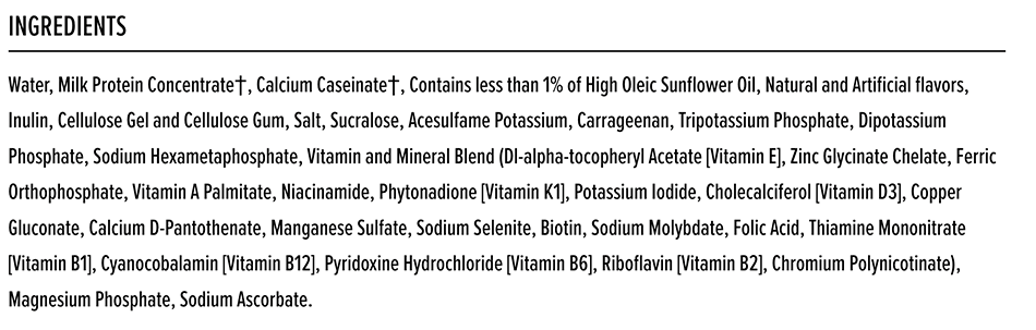 Premier Protein Shake Caramel flavor ingredients