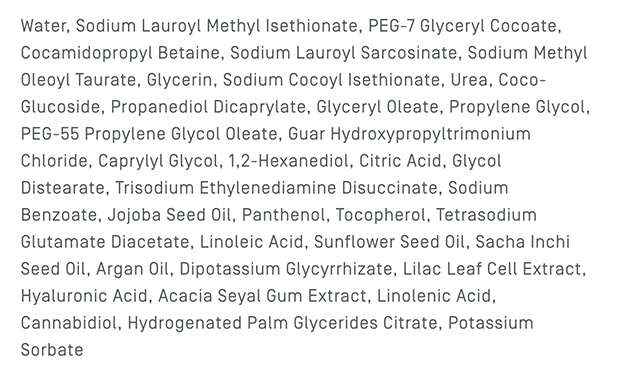 Prose shampoo ingredients