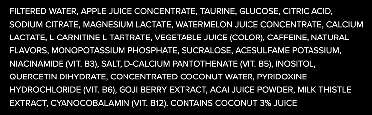 Rehab Monster watermelon flavor ingredients