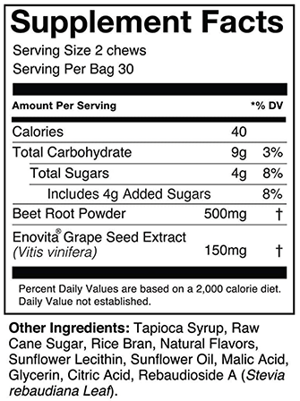 SuperBeets Heart Chews ingredients