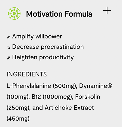 Thesis Motivation supplement ingredients