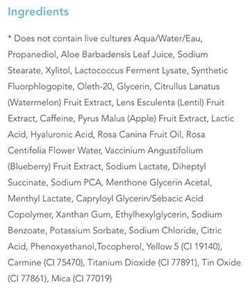 Tula eye balm ingredients