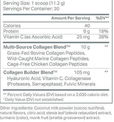 Xyngular Complete Collagen ingredients