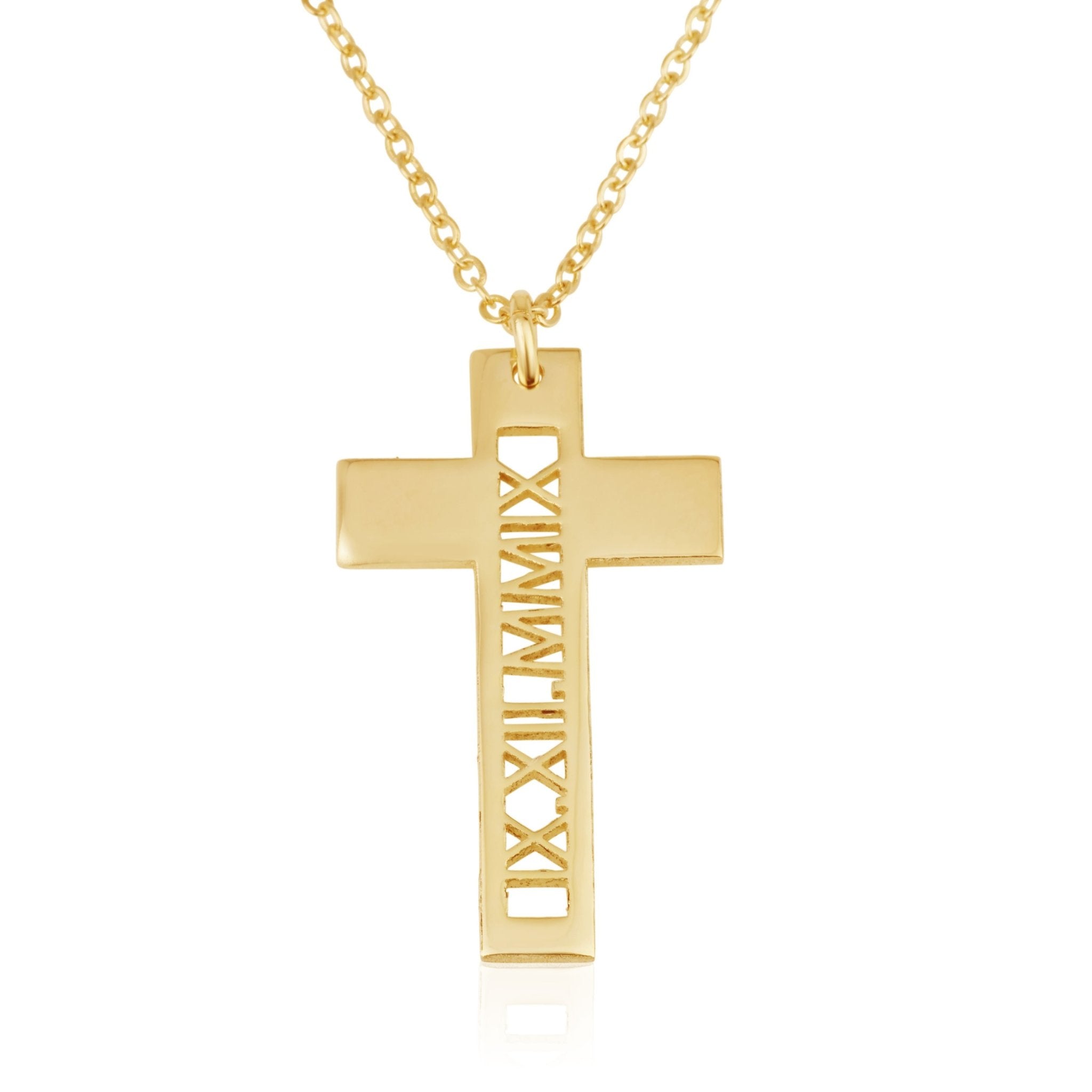 Roman Numeral Cross Necklace | Beleco Jewelry | Reviews on Judge.me