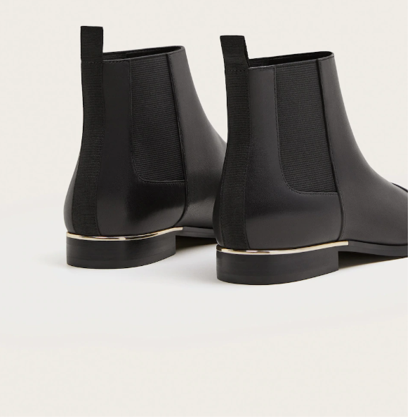 flat leather chelsea boots