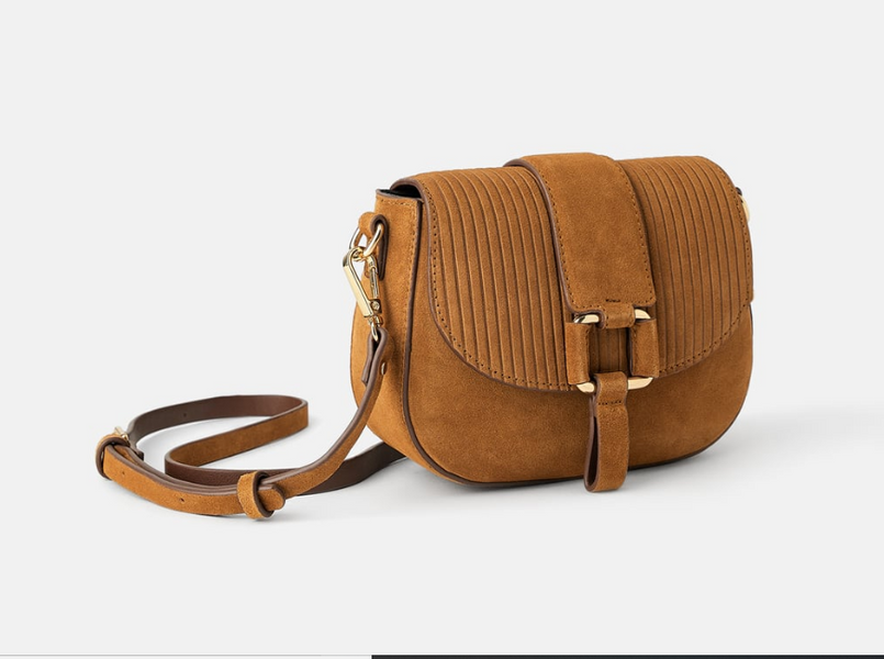 Zara ~ SPLIT SUEDE AND CORDUROY MINI CROSSBODY BAG — Jaydemma Stores