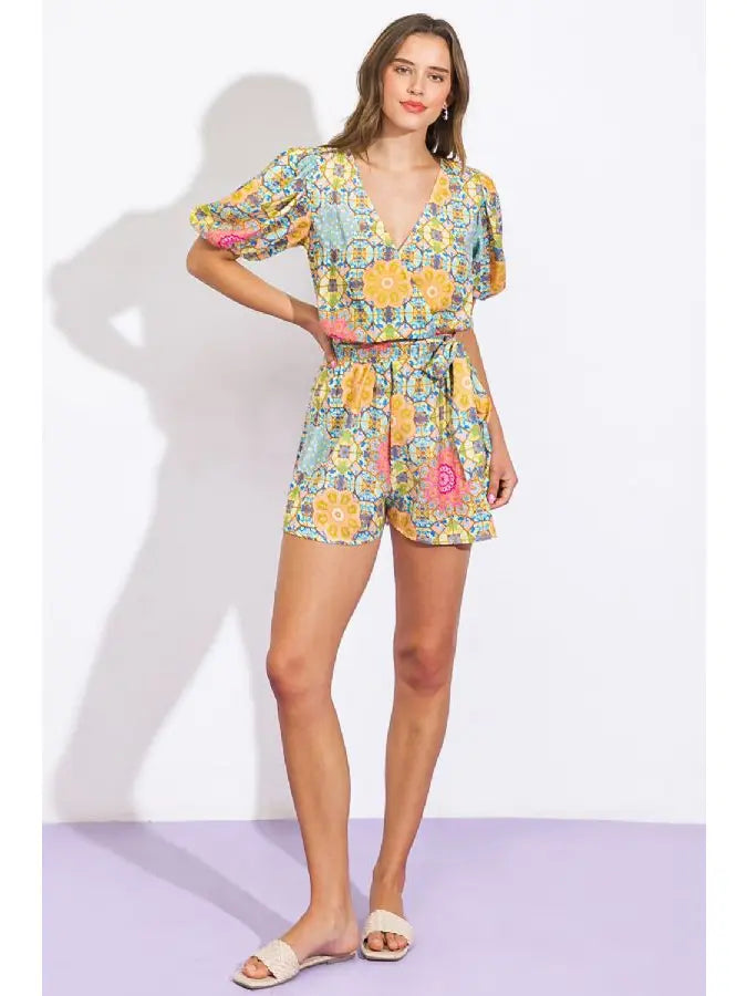 Capri Shorts Romper