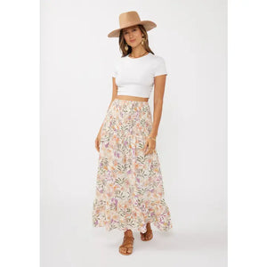 Floral Covertible Smocked Skirt/Maxi - Macy Gray Boutique