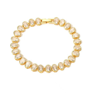Oval Bezel Tennis Bracelet - Macy Gray Boutique
