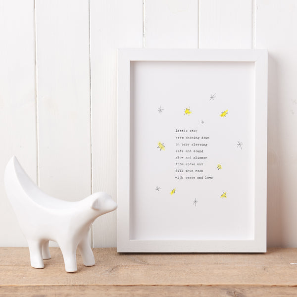 ‘Little Star’ Nursery Poem Print