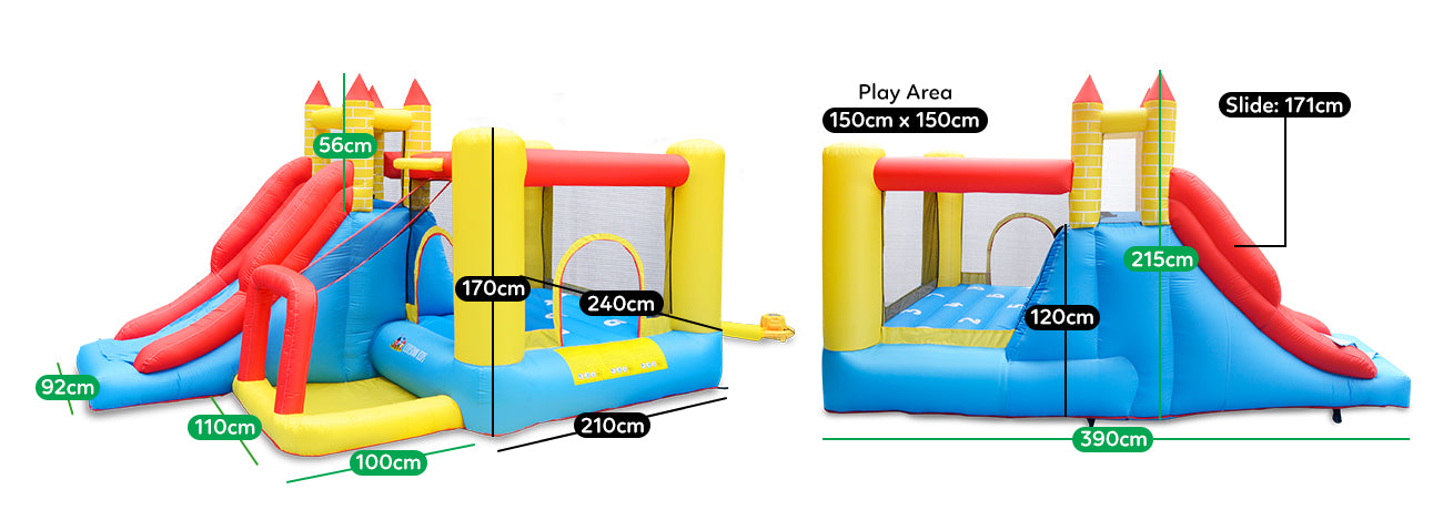 Bouncefort Plus Inflatable Jumping Castle Measurements