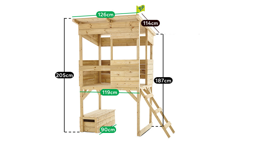 tp treetops wooden tower playhouse
