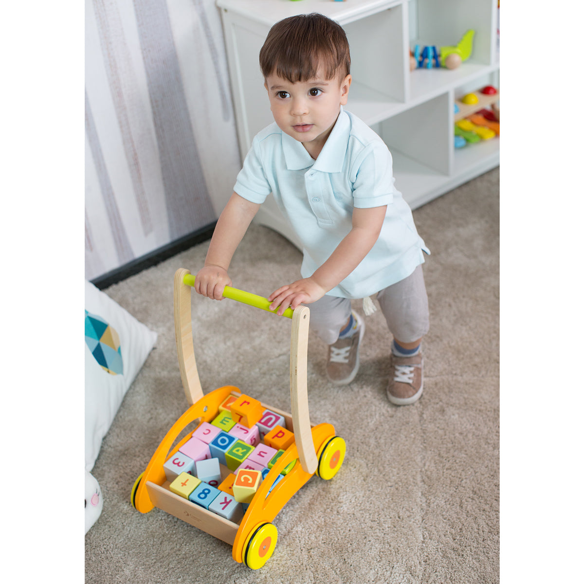 baby walker with blocks