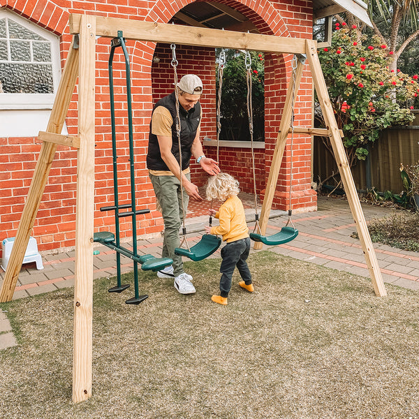 Forde 3-Station Timber Swing Set