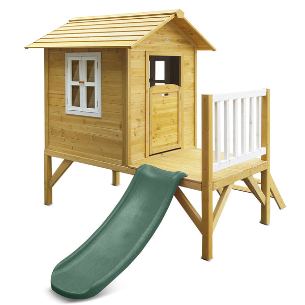 Wallaby 2 Cubby House with Green Slide