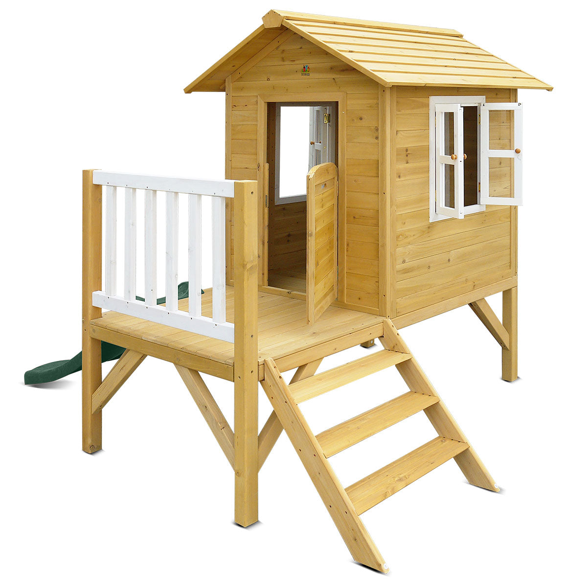 plastic cubby house with slide