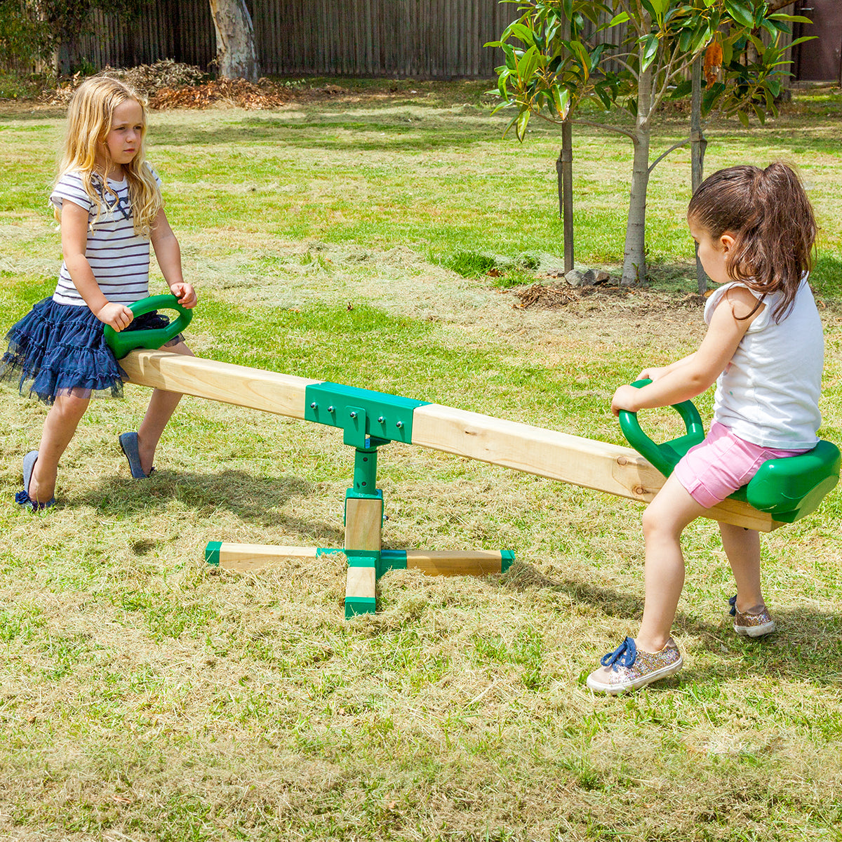 wooden see saw