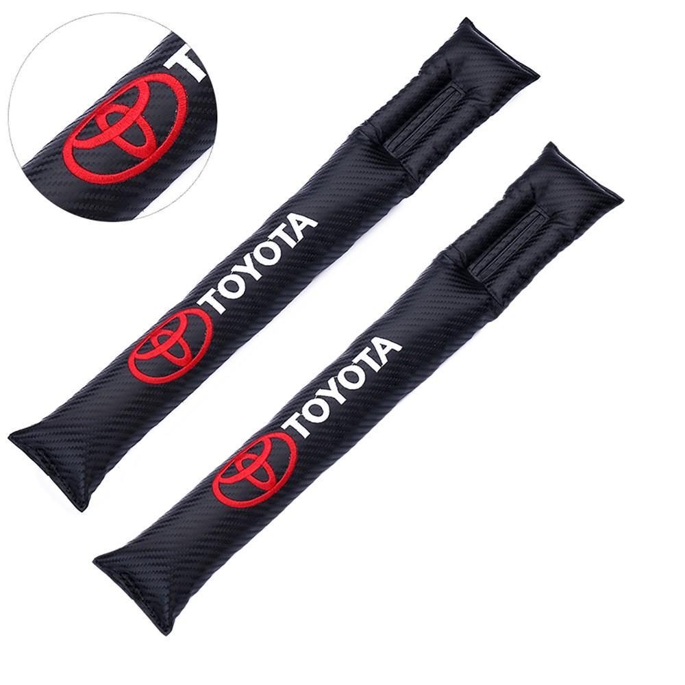 Toyota TRD Carbon Fiber Car Seat Gap Leak-Proof Plug 2PCs 