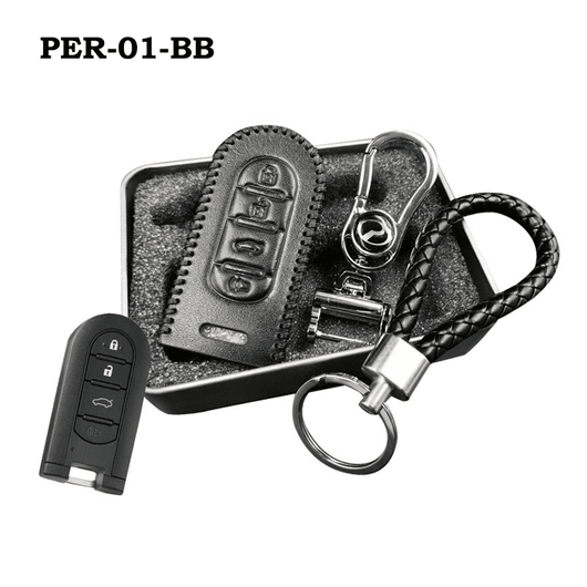 Perodua Smart Key Genuine Leather Key Cover Fit for Bezza 