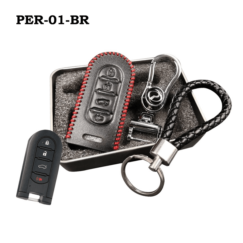 Perodua Myvi Bezza Aruz Axia Genuine Leather Key Cover 