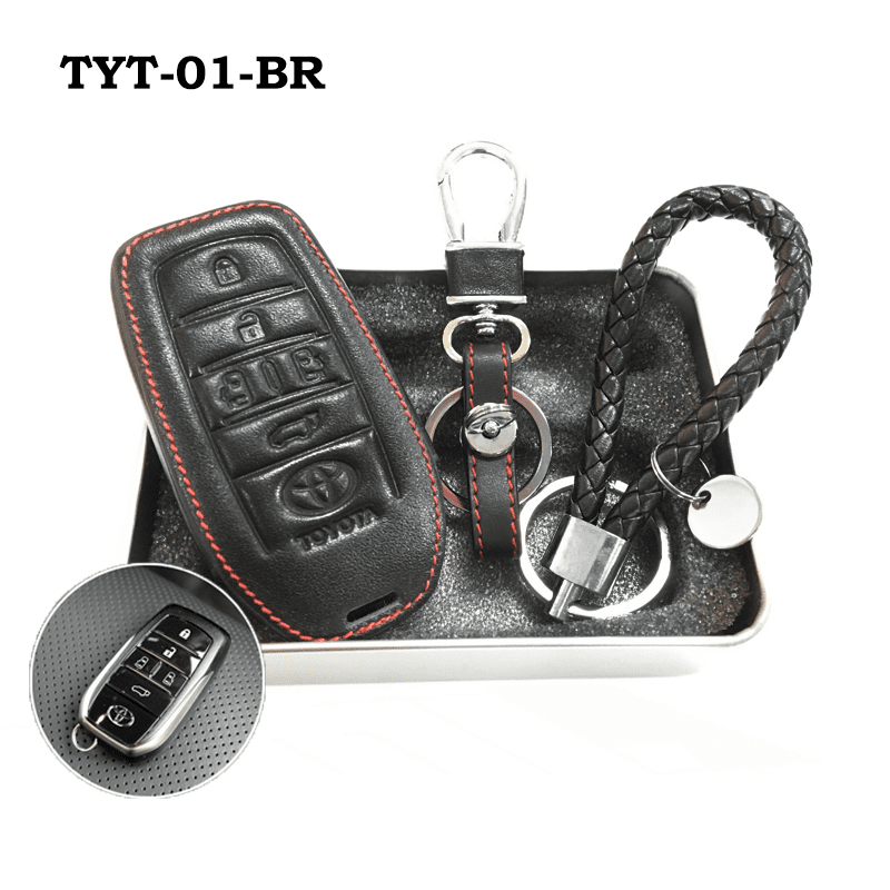 Toyota Smart Key Genuine Leather Key Cover Fit for Hilux 