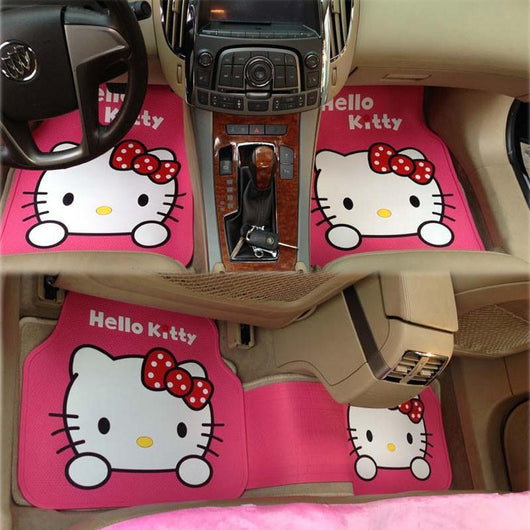 Hello Kitty Car Carpet Latex Floor Mats Foot Mats 5pcs Coolcar99