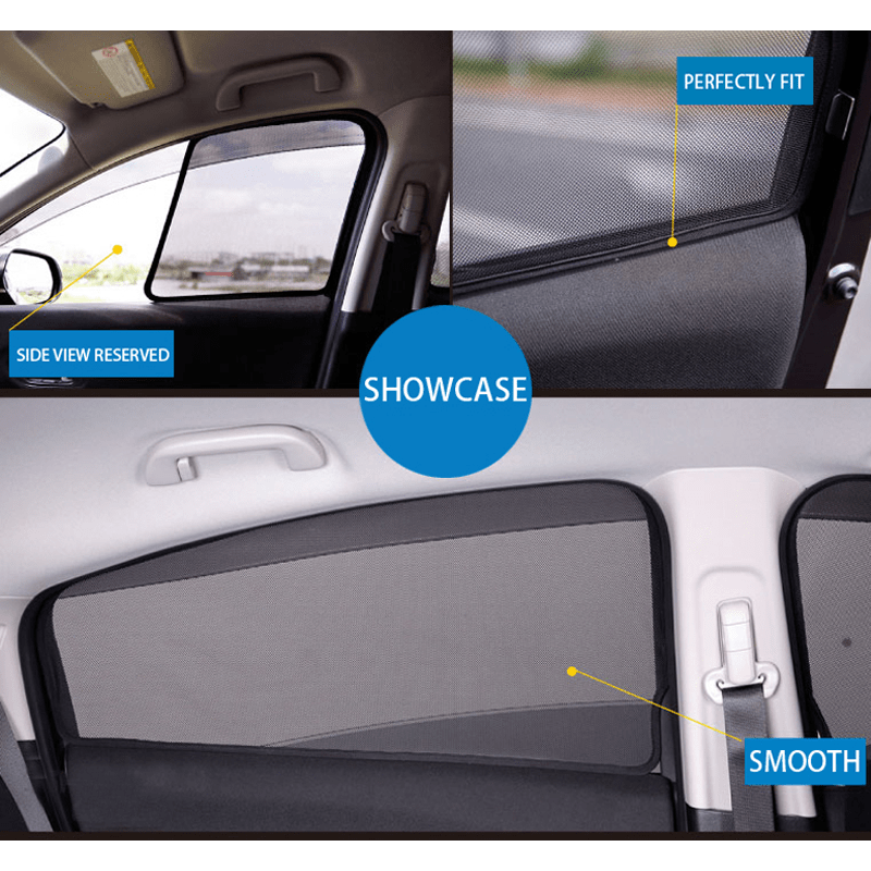 PERODUA Bezza KUNG FU SHADES Fully Magnetic Sunshade 4 PCS 