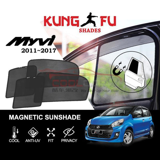 PERODUA Myvi 2011-2017 KUNG FU SHADES Fully Magnetic 