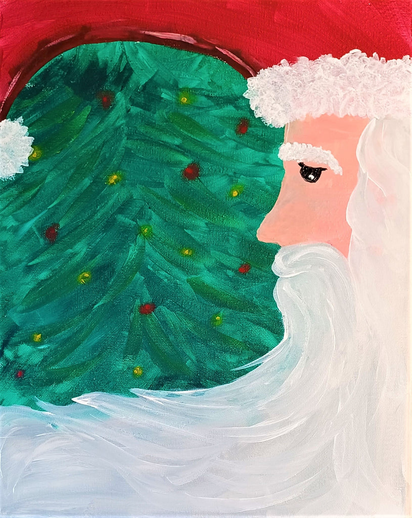 santa claus acrylic painting