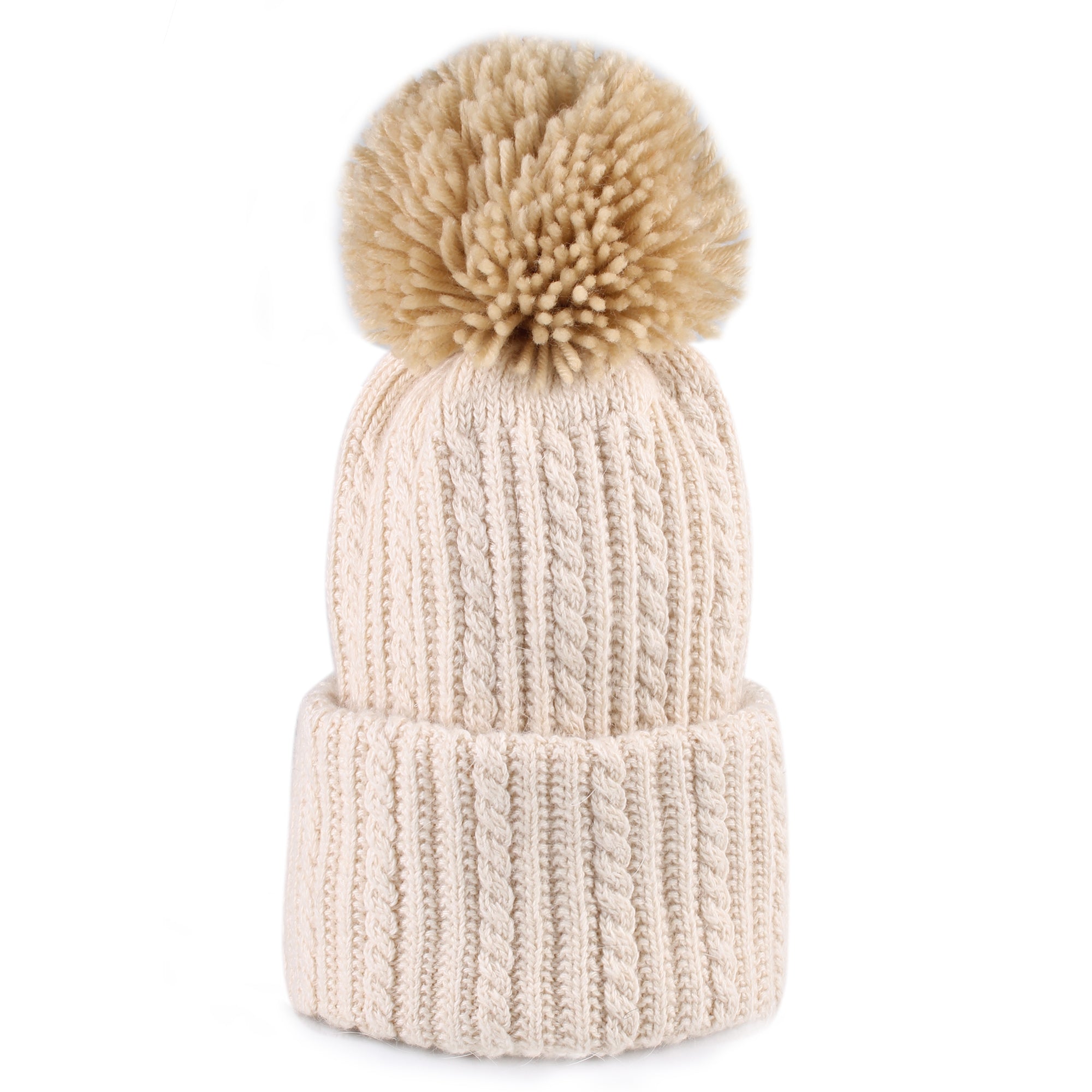 Furtalk Winter Women Real Fur Pom Pom Hat And Scarf Drop Shipping Ad00