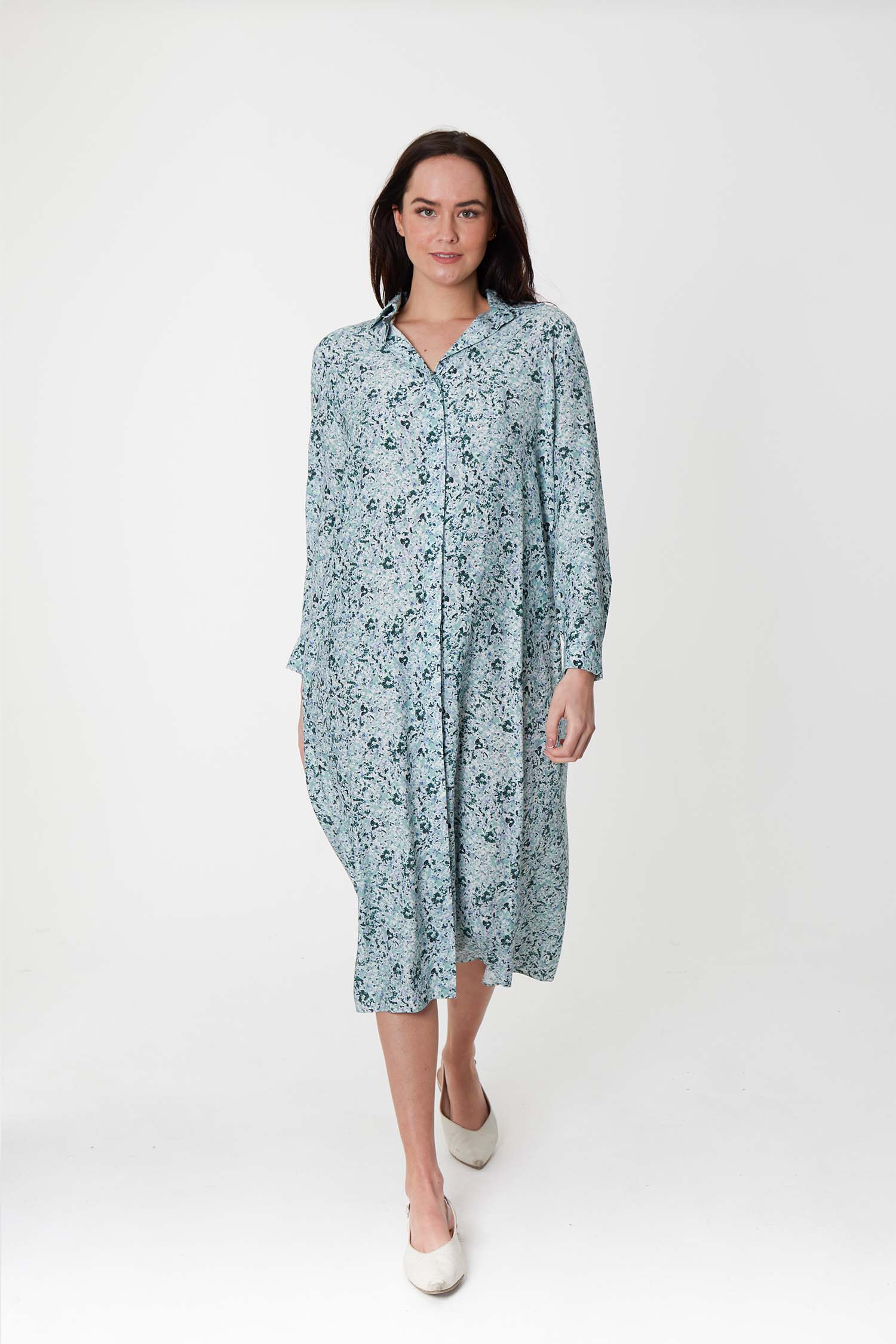 Esme Silk Bamboo Shirt Dress - Lawn Magic