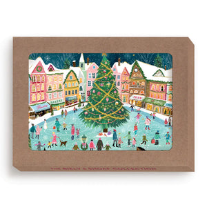 Boxed Holiday Cards - Christmas Town - Rhody Craft