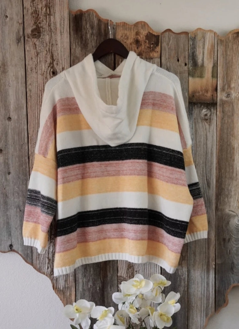 oversized striped sweater