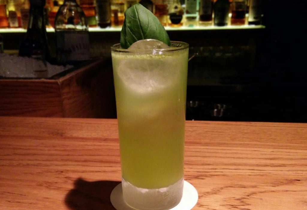 Gin Basil Highball Cocktail