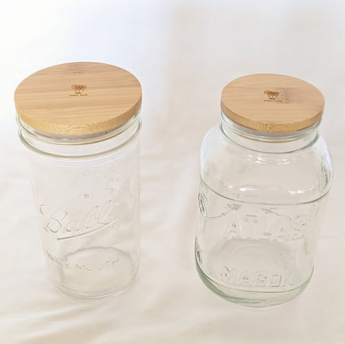 DOITOOL 8Pcs Bamboo Jar Lids with Straw Hole, Reusable Bamboo Lids for Beer  Can Glass, 70mm Bamboo Mason Jar Lids with Straw Hole for Wide Mouth Mason