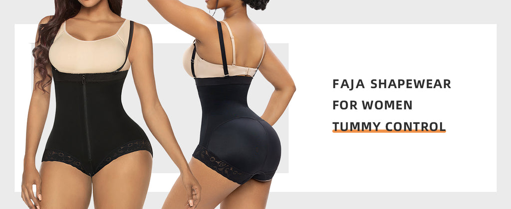 Ehrisw Fajas Colombianas Shapewear for Women Tummy Control Post Surgery  Compression Garment with Zipper Crotch