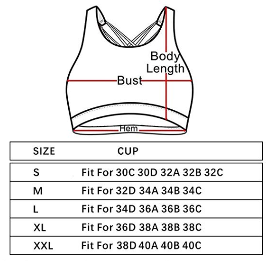 nike bra size guide